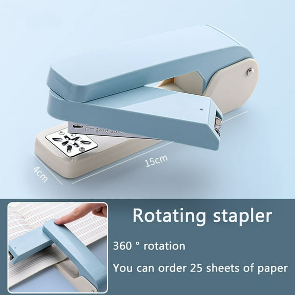 Rotating Standard Stapler,Desk Stapler Rotate - Portable Binding Stapler, Compact Rotate 360 Degree Metal Stapler Booklets Handheld Book Binding, Adjustable Binds Up to 50 Sheets for Offices Home