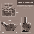 thumbnail image 3 of JUUXO Oversized Lift Recliner Chair, 26-inch Extra Wide Seat Big Man Recliner, Large Power Lift Chair with Heated Massage & Hidden Cup Holder, 3 of 13