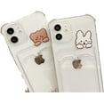 thumbnail image 7 of for iPhone 13 Pro Case,Cute Kawaii Cartoon Bunny Bear Clear Credit Card Slot Holder Wallet Transparent Corner Protection Soft Shockproof Cover Phone Case (Bunny), 7 of 7