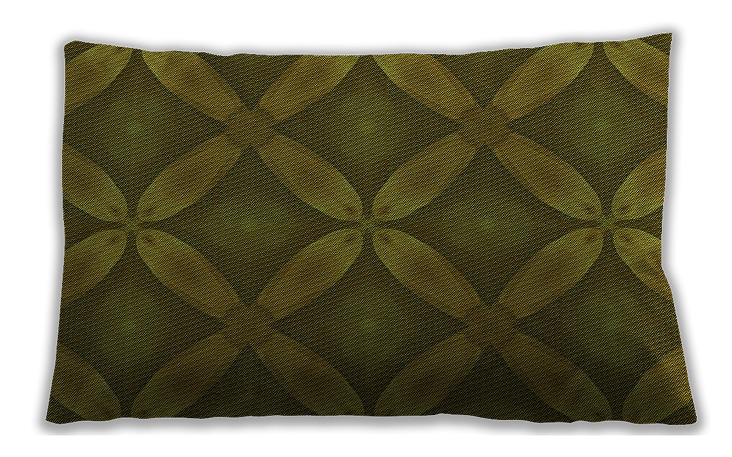 Ahgly Company Patterned Outdoor Rectangular Olive Green Lumbar Throw