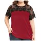 thumbnail image 1 of Tops tipo túnica de talla grande para mujer, blusa Sexy con cuello redondo, encaje, informal, suelta, verano OAVQHLG3B Store lin121212, 1 of 4