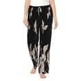 thumbnail image 2 of Kdxio Women's Comfy Stretch Japanese White CranePrint Drawstring Pajama Pants-Large, 2 of 9
