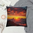 thumbnail image 2 of Orinice Sunset Mountain Person Graphic Decorative Cushion Throw Pillow Cover for Home Couch 18x18in, 2 of 5