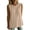 Beige, variant on Womens Round Neck Sleeveless Tank Top Vertical Eyelet Perforated Pleat Loose Fit Lightweight Breathable Solid Beige Casual Everyday Blouse