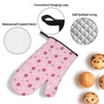 thumbnail image 3 of Honeii Strawberries Pattern Oven Mitts and Pot Holders, Silicone Oven Gloves,500 F Heat Resistant Oven Mitts Sets, 4PCS, 3 of 6