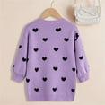 thumbnail image 4 of CYRBOKO Cardigans for Girls, Gift Cotton Knit Long Sleeve Winter Tops Purple Size 6 T, 4 of 4