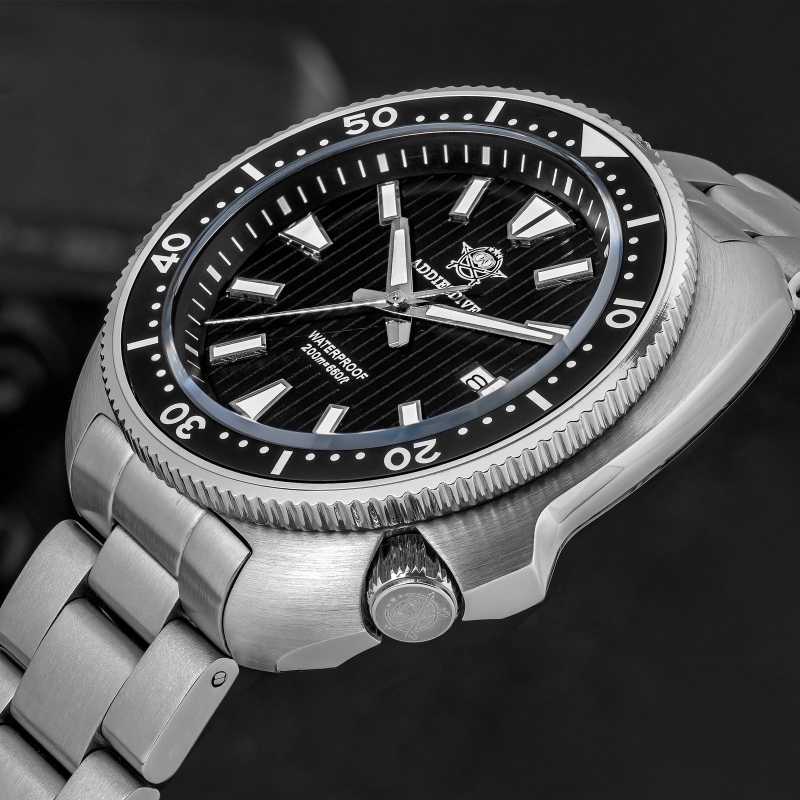 ADDIESDIVE Men’s Diver Watch 200M Waterproof, Japanese Movement Quartz Watch, Sapphire Crystal, Ceramic Bezel & Stainless Steel Watches for Men