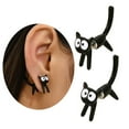 thumbnail image 2 of SIEYIO Kitten Stud Earrings Female Unusual Ear Studs Popular Jewelry Gift for Women, 2 of 7