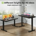 thumbnail image 4 of Homall 48x24"Electric Height Adjustable Standing Desk with Drawer and Charging Ports, Ergonomic Office&Home Computer Desk, Black, 4 of 7