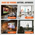 thumbnail image 6 of VEVOR Projector Screen with Stand, 120 inch 16:9 4K 1080 HD Outdoor Movie Screen with Stand, Wrinkle-Free Projection Screen with Bar Feet and Carry Bag, for Home Theater Cinema Backyard Movie Night, 6 of 9