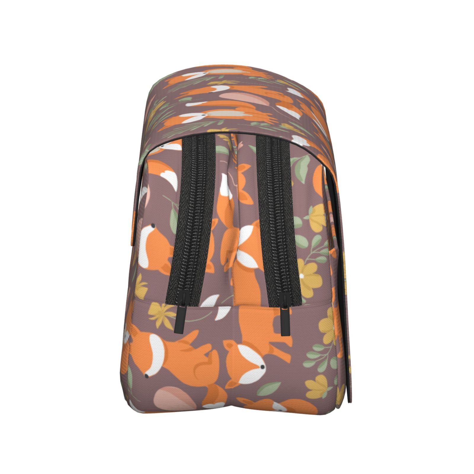 Rateoe Cute Little Fox Pattern Double Clamshell Pen Case, Storage Organizer with Two Zipper Compartments– Holds Up to 50 Pencils & Pens