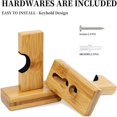 thumbnail image 2 of Soporte para bate de béisbol de 2 contenedores, exhibido horizontalmente, soporte para bate de béisbol hecho a mano de madera maciza, con forro de fieltro y soporte para bate montado en la pared, 2 of 5
