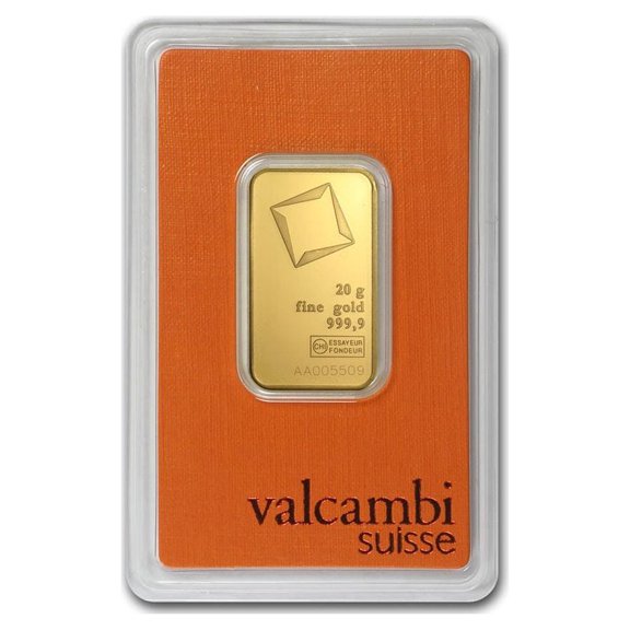 20 gram Gold Bar - Valcambi (In Assay)