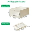 thumbnail image 3 of Linen Closet Organizers and Storage 4 Pack Closet Storage Bins Linen Closet Baskets for Closet Organization Foldable Closet Organizer Bins with Clear Window For Organizing Clothing Toys Beding, 3 of 12