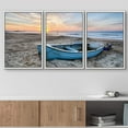 thumbnail image 2 of wall26 Framed Canvas Print Wall Art Set Fishing Boat on Beach Sand at Sunset Nature Wilderness Photography Realism Rustic Colorful Ultra for Living Room, Bedroom, Office - 24"x36"x3 White, 2 of 5