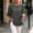 Gray, variant on Vrorvz Ruffle Hem Shirt Womens 3/4 Sleeve Crew Neck Shirts Loose Tunic Basic Blouses Casual Fashion Tops