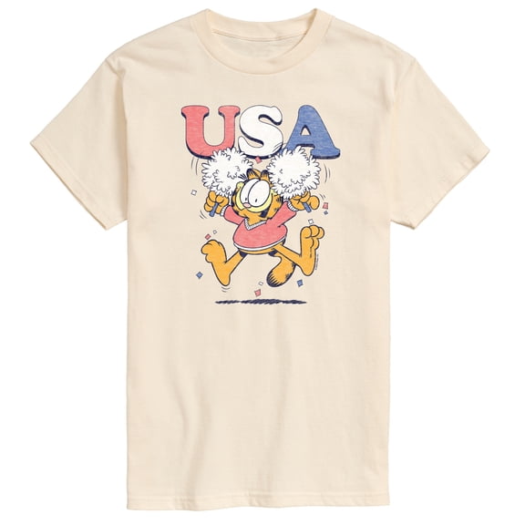 Garfield - USA Cheer - Men's Short Sleeve Graphic T-Shirt