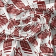 thumbnail image 5 of Ambesonne Geometric Valance Pack of 2, Ornamental Christmas, 54"X12", Ruby White, 5 of 5