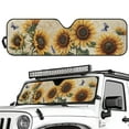 thumbnail image 2 of Uorisanigo Windshield Sun Shade, Front Window Sunflower Print Sunvisor Blocks UV Rays, Reflective Sunshade for Auto Interior Sun Protection, Foldable Sunshade Car Accessories for Jeep, 2 of 7