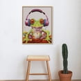 thumbnail image 4 of Nawypu  Frogs are Doing Yoga and Listening to Music Funny Animal Meditate Frog Stretched Frame Wall Art for Kids Room Bedroom Living Room Ready to Hang, 4 of 4