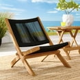 thumbnail image 3 of Modway Vienna Outdoor Patio Teak and Rope Folding Accent Lounge Chair, 3 of 10