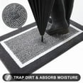 thumbnail image 6 of Buganda Indoor Door Mats, Absorbent Trapper Dirt Inside Doormats, Non Slip Low Profile Entry Door Mats, 24x36, Dark Grey, 6 of 9