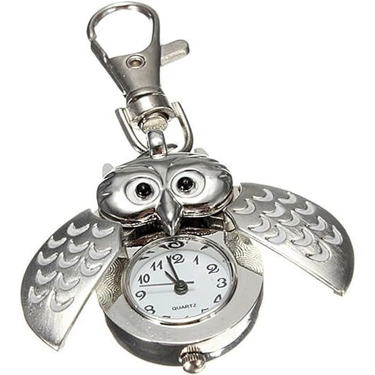 Tiitstoy New Mini Metal Key Owl Double Open Quartz Watch 