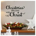 thumbnail image 5 of Christmas Begins with Christ North Star Vinyl Lettering Wall Decal Sticker Christmas Holiday Decals - Size: 12" H x 22" L  - Color: Black, 5 of 6