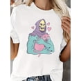 thumbnail image 3 of Women's Halloween Skull Graphic Tee - Casual & Sporty, Crew Neck, Short Sleeve, Stretch Fabric, Machine Washable, 3 of 7