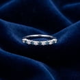 thumbnail image 7 of Pompeii 1/4ct Blue & White Diamond Anniversary Ring 14K White Gold (G/H,I2), 7 of 7