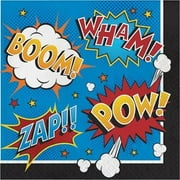 Cartoon Superhero Slogans Birthday Party Bundle Napkins (48)