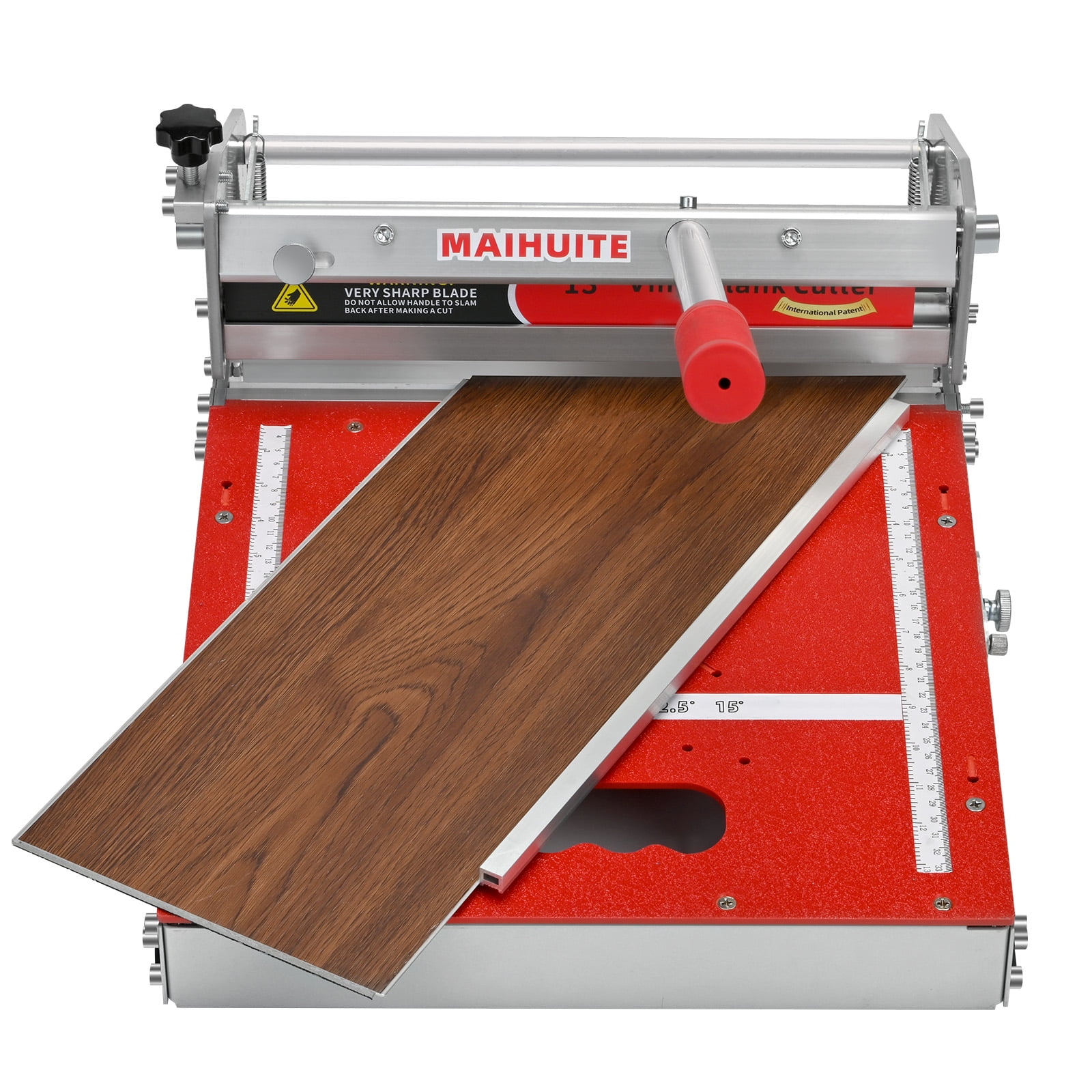 10mm Thick Floor Cutter - 13" Pro Vinyl Floor Cutter for LVP, LVT, WPC, SPC, PVC, VCT, Rigid Core Vinyl Flooring - Honing Stone Included -