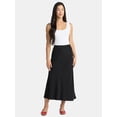 thumbnail image 2 of Time and Tru Women's Midi Pull On Slip Skirt, Sizes XS-XXXL, 2 of 5
