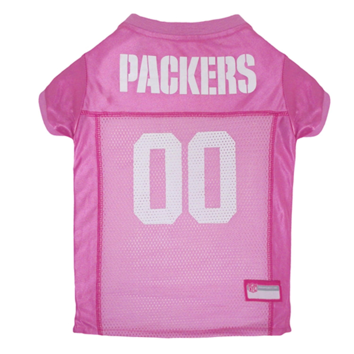 youth pink packer jersey