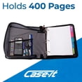 thumbnail image 5 of Case-It 2 inch O-Ring Zipper Binder with Padded Laptop Case Workstation, Shoulder Strap, LT-117, Black, 5 of 8