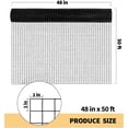 thumbnail image 2 of Yiwa 48in x 50ft Black Hardware Cloth 1:1 Vinyl Coating Metal Wire Mesh for Garden Pet/Poultry Enclosures Protection, 15 Gauge, 2 of 7