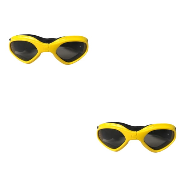 Gafas de sol para mascotas Greeniant 1 par Gafas de color sólido Amarillo 2Conjunto