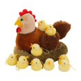 thumbnail image 1 of 100%New,chickenStuffedAnimals,MommyHenPlush/10ChicksToysWithCroakSound, 1 of 2