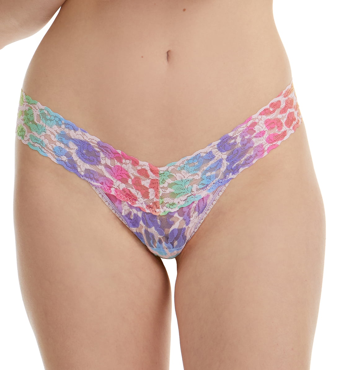 Hanky Panky Signature Lace Printed Low Rise Thong (PR4911P)- Antique Lily