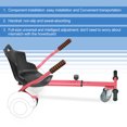 thumbnail image 2 of EPCTEK Hoverboard Seat Attachment, Adjustable Hoverboards Accessories, Hoverboard Go Kart Conversion Kit, Compatible with 6.5"/ 8"/ 10" Hoverboards self-stabilizing Scooter for Kids & Adults(Pink), 2 of 13