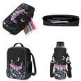 thumbnail image 3 of ZUXONGSY Butterfly Flower Star Moon Print 4 PCS Backpack for Boys Girls, Kids School Bag Sets with Lunch Bag Pencil Case and Water Bottle Holder, Large Capacity Bookpack for Teens School Students, 3 of 6