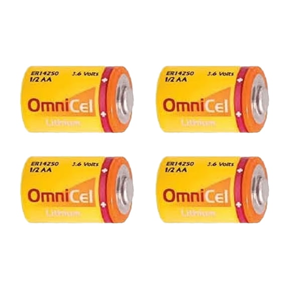 OmniCel 1/2 AA Size 3.6V Lithium Battery 4 Pack   FREE SHIPPING!