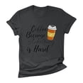 thumbnail image 6 of Coffee Shirts for Women Cute Coffee Lover Graphic T-Shirt Funny Adulting is Hard Letter Print Short Sleeve Tee Tops, 6 of 6