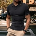 thumbnail image 2 of Afdoent Golf Polo Shirts For Men Summer Fashion Business Casual Polo Shirt Lapel Short Sleeve Top Classic Sport Shirts, 2 of 6