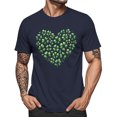thumbnail image 6 of Yopmin St Patricks Day T-Shirt Men Heart Shamrock Print Fashion Crew Neck T Shirts Funny Casual Tops for Everyday Wear, 6 of 6