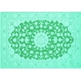 thumbnail image 1 of Ahgly Company Indoor Rectangle Medallion Turquoise Blue Traditional Area Rugs, 2' x 3', 1 of 4