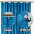 thumbnail image 3 of Shower Curtain Liner 3D Semi Transparent Heavy 8G Thick PEVA Waterproof Plastic Metal Grommets and Weighted Magnets 70 x 72 inches with Hooks Diamond Navy Blue, 3 of 8