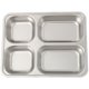 thumbnail image 1 of Bandeja rectangular de acero inoxidable con 4 compartimentos para servir alimentos, 1 of 6