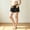 Black, variant on Naittoop Maternity Denim Shorts, Low Rise V-Shape Stretchy Waistband, Roll Hem Distressed Ripped Regular Fit for Pregnancy