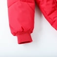 thumbnail image 5 of HILEELANG Toddler Baby Kids Winter Puffer Jacket with Detachable Hood and Faux Fur Trim – Warm Windproof Water-Resistant Coat for Boys and Girls 12M–7T, Red, 5 of 9